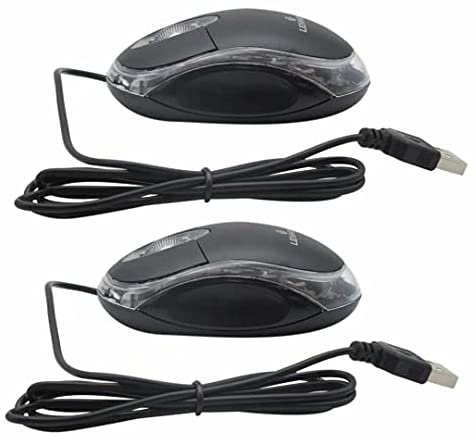 WGL Wired Mouse USB Plug and Play Lightweight and Durable Ergonomic Gaming Optical Mice for PC Laptop Computer PP/RD