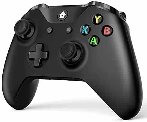 W&O Wireless Game Controller Compatible with Xbox One and Xbox One S/X, Compatible with Windows 7/8/10 (Black)