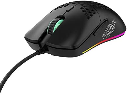 WRAPTOR Ultra Lightweight RGB Honeycomb Gaming Mouse – 16000 DPI – 7 Programmable Button – Windows PC (Black)