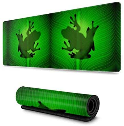 Waldeal Frog Shadow Gaming Mouse Pad, Extended Large Desk Pad Keyboard Mat, Anti-Fray Stitched Edges, Water-Resistant, Slip Rubber Mousepad for Men Women