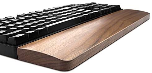 Walnut Wooden Keyboard Wrist Rest Vaydeer Ergonomic Gaming Desk Tenkeyless 87 Key Wrist Pad Support for Computer，Laptop Easy Typing Pain Relief Durable Comfortable,14inch