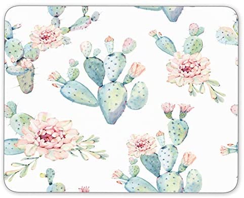 Watercolor Saguaro Cactus Seamless Pattern Mouse Pad Customized Design Rectangle Non-Slip Rubber Mousepad Gaming Mouse Pads