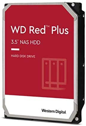 Western Digital 10TB WD Red Plus NAS Internal Hard Drive HDD – 7200 RPM, SATA 6 Gb/s, CMR, 256 MB Cache, 3.5″ – WD101EFBX