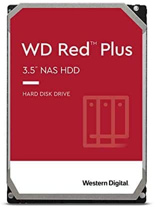 Western Digital 12TB WD Red Plus NAS Internal Hard Drive HDD – 7200 RPM, SATA 6 GB/s, CMR, 512 MB Cache, 3.5″ – WD120EFBX
