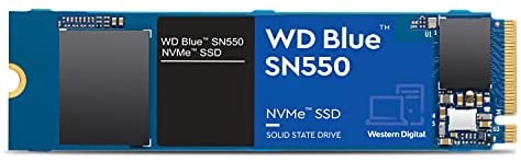 Western Digital 1TB WD Blue SN550 NVMe Internal SSD – Gen3 x4 PCIe 8Gb/s, M.2 2280, 3D NAND, Up to 2,400 MB/s – WDS100T2B0C