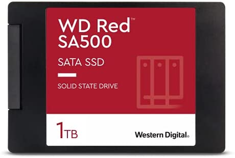 Western Digital 1TB WD Red SA500 NAS 3D NAND Internal SSD – SATA III 6 Gb/s, 2.5″/7mm, Up to 560 MB/s – WDS100T1R0A