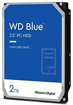 Western Digital 2TB WD Blue PC Hard Drive – 7200 RPM Class, SATA 6 Gb/s, 256 MB Cache, 3.5″ – WD20EZBX