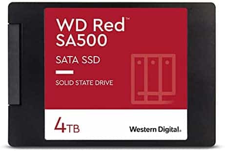 Western Digital 4TB WD Red SA500 NAS 3D NAND Internal SSD – SATA III 6 Gb/s, 2.5″/7mm, Up to 560 MB/s – WDS400T1R0A