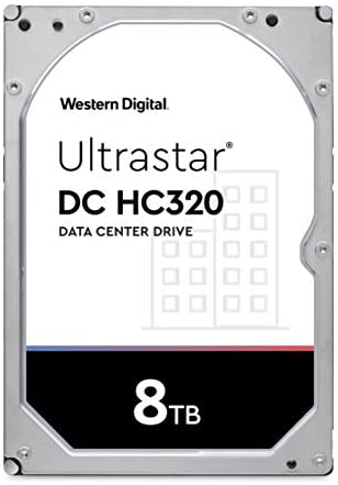Western Digital 8TB Ultrastar DC HC320 SATA HDD – 7200 RPM Class, SATA 6 Gb/s, 256MB Cache, 3.5″ – HUS728T8TALE6L4