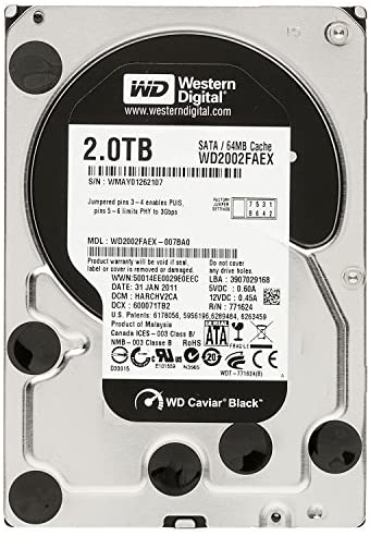 Western Digital Caviar Black 2 TB SATA III 7200 RPM 64 MB Cache Bulk/OEM Internal Desktop Hard Drive – WD2002FAEX