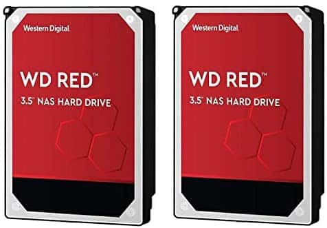 Western Digital WD 2 Pack Red 6TB NAS 3.5″ Internal Hard Drive, 5400 RPM, SATA 6Gbps, 256MB Cache