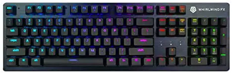 WhirlwindFX Element V2 Gaming Keyboard: Interactive and Customizable Lighting – Immersive, Reactive RGB Experience (Red Linear)