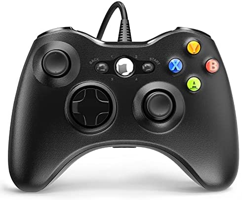 Wired Controller for Xbox 360, YAEYE Game Controller for Xbox 360 with Dual-Vibration Turbo for Microsoft Xbox 360/360 Slim and PC Windows 7,8,10
