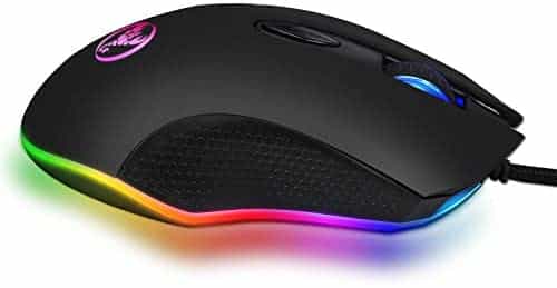 Wired Gaming Mouse 6 Programmable Buttons 16.8 Million RGB Chroma Backlit USB Gaming Mice with Fire Button for Computer Laptop-FITISBEST
