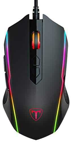 Wired Gaming Mouse with 8 Programmable Buttons & Fire Button, Computer Gaming Mice with Customizable Chroma RGB 7 Backlit & Adjustable 7200DPI Optical Sensor Ergonomic For PC/Laptop/Mac -2021 NEW