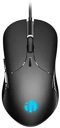 Wired PC Mouse, Inphic USB Wired Mouse 4800DPI Adjustable & 6 Programmable Buttons, Silent Click, Optical Tracking, Ergonomic, Streamlined Mouse for PC Laptop Computer Working and Gaming