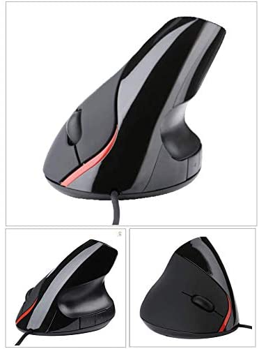 Wired Vertical Mice Superior Ergonomic Design Mouse 5 Buttons Optical USB Mouse for Computer Gaming for Office, Gaming, PC, Computer,Laptop,Desktop (Black)
