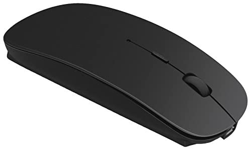 Wireless Bluetooth Charger Computer Mouse for MacBook Air Mac Pro Laptop Ipad Pad PC The Laser Optical Rechargeable Mini Slim Silent Mice is Replacement Wired Widely Used Desktop Hp iMac (Black)
