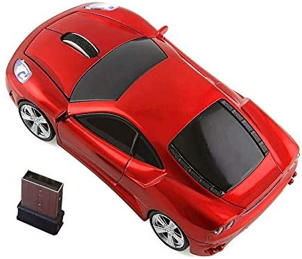 Wireless Car Mouse,Kamouse 2.4G Optical Ergonomic USB Wireless Game Mice 1600DPI for Laptop Pc Desktop Windows 10