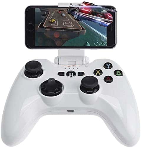Wireless Gaming Gamepad, Megadream MFi iOS Game Controller Joystick Compatible with iPhone Xs XR X 8 8Plus 7 7Plus 6S 5S 5, iPad, iPad Mini 4, iPad Pro, Apple TV, iPod Touch & Drone White