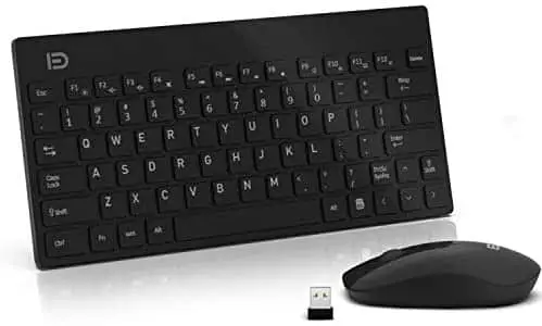 Wireless Keyboard and Mouse Combo, 2.4GHz USB Compact Portable Quiet Keyboard for PC, Laptop, Compatible with Windows 7/8/10, Mac OS X10.8