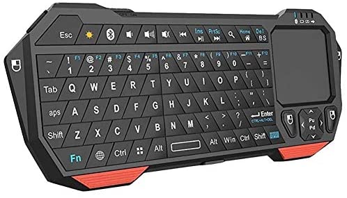 Wireless Mini Bluetooth Gaming Keyboard with Backlit Portable Touchpad for Laptop and TV
