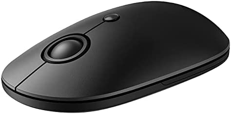 Wireless Mouse, 2.4G Silent Mouse with USB Receiver and 5 Adjustable Levels, Slim Wireless Mouse for Laptop Windows Mac PC Notebook (Black)
