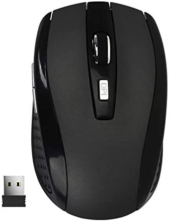 Wireless Mouse Mice with USB Receiver, Computer Accessories for Home Office & Gaming Use MS857 – Black