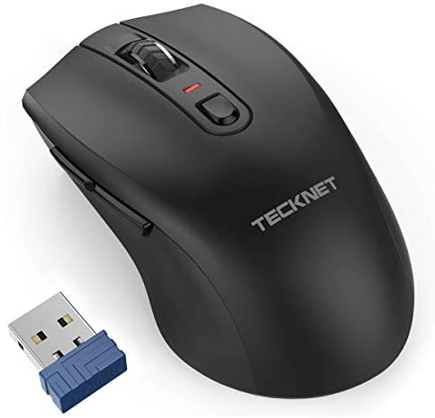 Wireless Mouse, TeckNet Ergonomic 2.4G Wireless Optical Mobile Mouse 4800 DPI with USB Nano Receiver for Laptop, PC, Chromebook, Computer Windows, Android Laptop, Computer, Tablet, Smart Phone