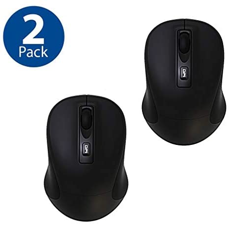 Wireless Mouse for Laptop, cimetech 2.4G 1600 DPI Cordless Optical Wireless Mouse Mice with USB Nano Receiver Mini Portable Computer Mouse Compact (2PACK)