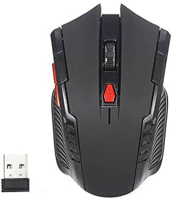 Wireless Mouse,2.4G Ergonomic Wireless Gaming Mouse,Optical Silent Computer Mouse with USB Receiver for Laptop,PC,Computer,Notebook,Black