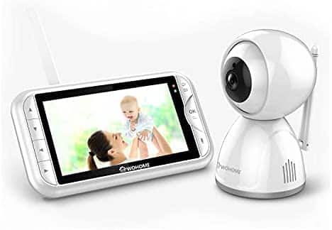 Wohome Video Baby Monitor with Camera and Audio, 5-inch 720p Display, HD Night Vision, Room Temperature，2X Digital Zoom,2-Way Talk,900ft Range