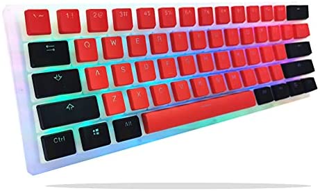 Womier/XVX K61 Hot Swappable Keyboard, 60 Percent Keyboard- RGB Keyboard- Custom Mechanical Keyboard- Red Pudding keycaps, for PC PS4 Xbox (Red, 61 Keys, Yellow Switch)
