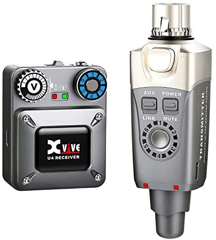 Xvive U4 Wireless in-Ear Monitor System Professional IEM System Transmitter and Beltpack Receiver for Studio, Band Rehearsal,Live Performance,Camera Record