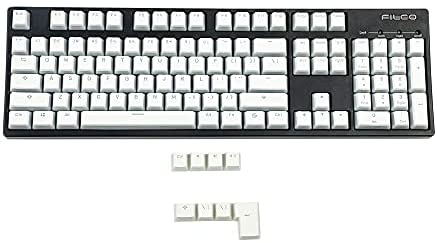 YMDK 108 ANSI ISO OEM Profile PBT Doubleshot Shine Through Pudding Keycaps White Sealed Legend for MX Mechanical Keyboard