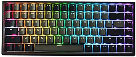 YUNZII KC84 Pro Hot Swappable Mechanical Keyboard 84-Key Gaming Keyboard with Translucent ABS Case, RGB Backlit for Mac/Win/Gamers (Gateron Red Switch, Black)