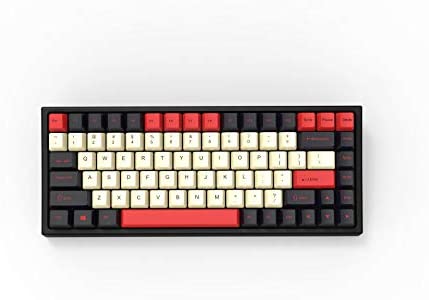 YUNZII KC84 SP 84 Keys Hot Swappable Mechanical Keyboard with PBT Dye-subbed Keycaps, RGB,NKRO Programmable Keyboard (Gateron Red Switch, Carving Front SP Black)