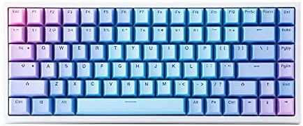 YUNZII Rainbow 84-Key RGB Hot Swappable Mechanical Gaming Keyboard with PBT Shine Through Keycaps for Mac/Win/Gamers (Gateron Black Switch, Rainbow Blue)