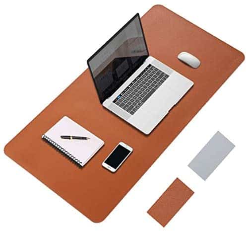 YXLIILI Mouse Pad 31.5X15.8Inch XXL Large Desk Pad Dual-sided PU Leather Desk Protector Blotter Extended Laptop Table Mouse Mat for Keyboard and Mouse, Non-slip, Waterproof, Easy Clean for Office Home