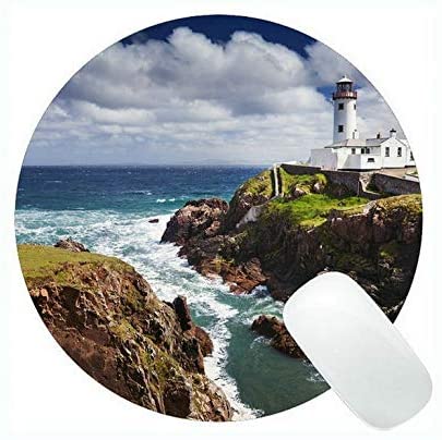 Yanteng Round Mouse pad,Cape Lighthouse Gaming Mouse Pads