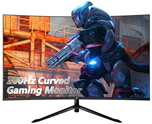 Z-Edge UG32F 32-inch Curved Gaming Monitor 16:9 1920×1080 200Hz Frameless LED Gaming Monitor, AMD Freesync Premium Display Port HDMI Build-in Speakers