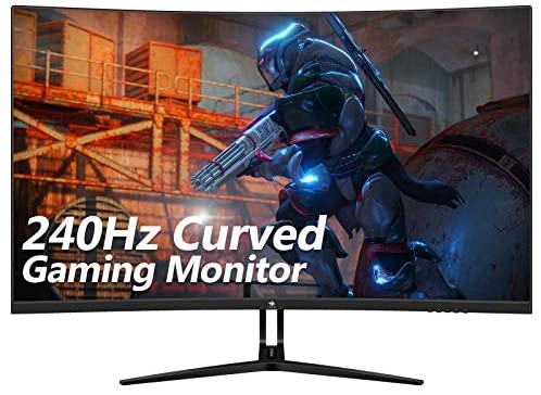 Z-Edge UG32P 32-inch Curved Gaming Monitor 16:9 1920×1080 240Hz 1ms Frameless LED Gaming Monitor, AMD Freesync Premium Display Port HDMI Build-in Speakers