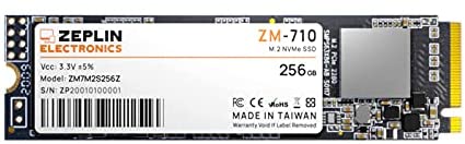 ZEPLIN ELECTRONICS M.2 NVME 256GB SSD PCIe Internal Solid State Drive Gen3.0x4