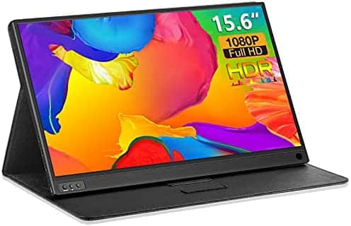 ZEUSLAP P15A 15.6 Inch 1920×1080 Full HD IPS Screen Portable Monitor with HDMI-Compatible+USB-C Ports for Laptop/MacBook Pro/PC/Switch/Xbox / PS4 / Xbox/Smartphone