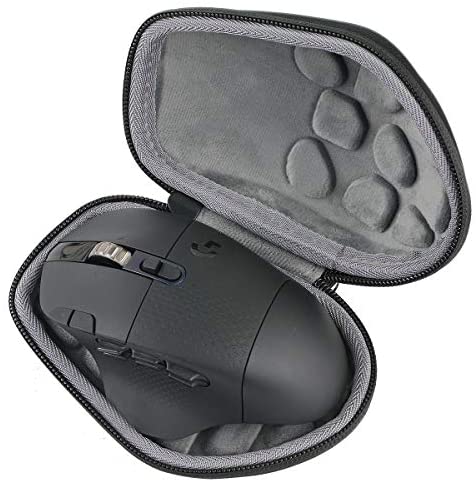 co2crea Hard Travel Case Replacement for Logitech G604 Lightspeed Wireless Gaming Mouse (Black Case)