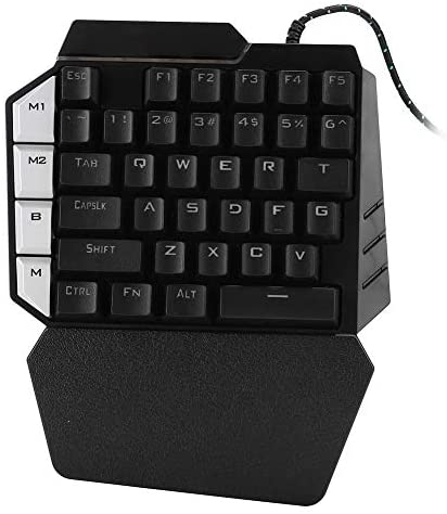 fosa1 38-Key Single Hand Keyboard, Portable One-Handed Mechanical Gaming Keyboard, USB Wired One-Hand Gamer Keypad for Computer/PC/Laptop, Comfortable to use,Ergonomic