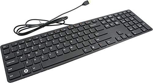 i-Rocks KR-6402 Wired Aluminum Ultra Slim Keyboard, Silent and Low Profile, Chicklet-Like Keys, Scissor-Structure Key Switches, Windows Office and Multimedia Keys, 2X USB Hub Ports – Black
