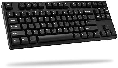iKBC CD87 V2 Ergonomic Mechanical Keyboard with Cherry MX Brown Switch for Windows and Mac, Tenkeyless Keyboard Upgraded with Mistel PBT Double Shot Keycaps for Desktop and Laptop, Solid Build Quality