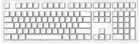 iKBC W210 Wireless Mechanical Keyboard with Cherry MX Brown Switch for Windows and Mac OS, Enables Media Key and LED Indicator (2.4G Dongle, USB 2.0, PBT Double Shot 108 Keycaps, White Color, ANSI/US)