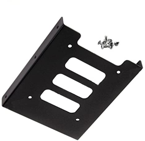 iMBAPrice 2.5″ to 3.5″ Bay SSD/HDD Notebook Hard Disk Drive Mounting Bracket Adapter Tray Kit – Black